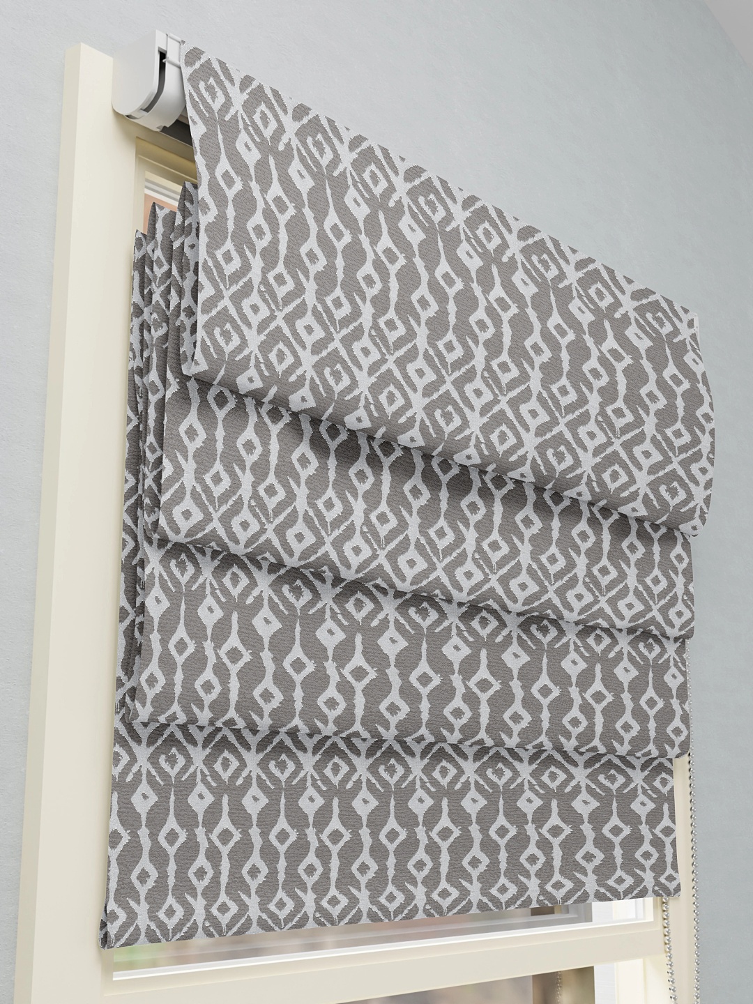 Arygyle Roman Blinds Geometric Jacquard Fabric Curtain Label