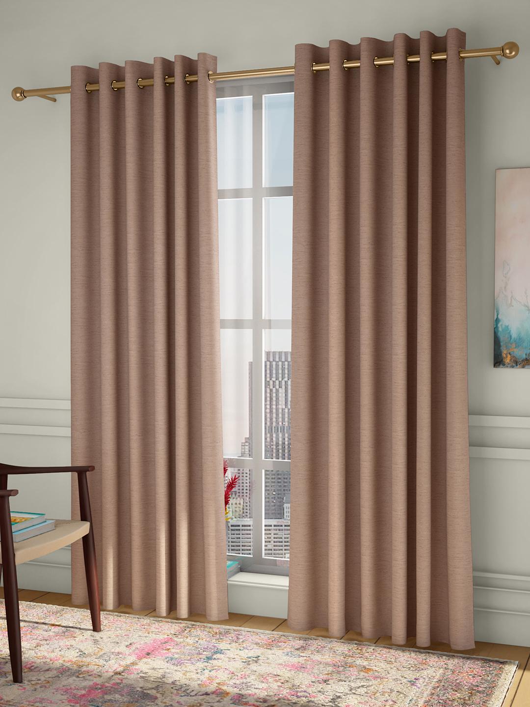 Brown curtains on sale for living room